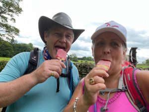 Chele and Doug enjoying an ice-lolly 